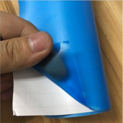 Blue Low-Tack Adhesive Vinyl Stencil Masking Film